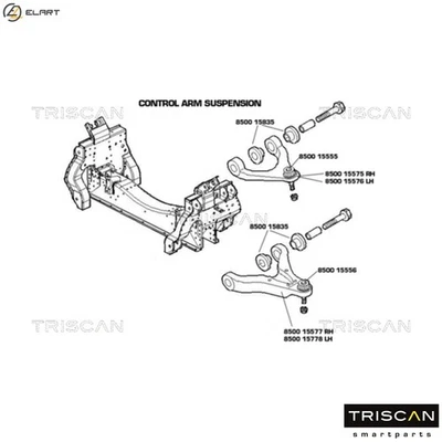 CONTROLTRAILING ARM WHEEL SUSPENSION 8500 15578 FOR IVECO DAILY/Bus/III/Van 3.0L - Image 1 of 4