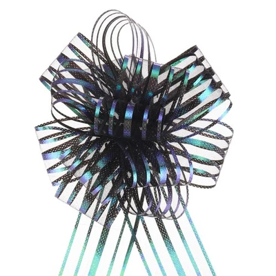 15pcs 6 Inch Organza Large Pull Gift Wrapping Bows Ribbon Chiffon Yarn Black - Image 1 of 4