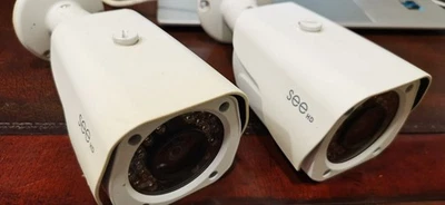 LOTE DE 2 Q-See QCN8033B Bullet IP HD POE Cámara de Seguridad Color Foto 1 de 4