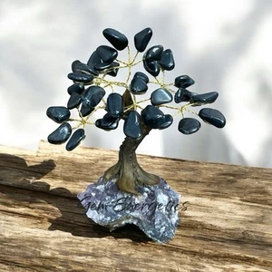 Black Tourmaline Crystal Tree Black Tourmaline Tree Gem Tree Gemstone Tree. - Picture 1 of 1