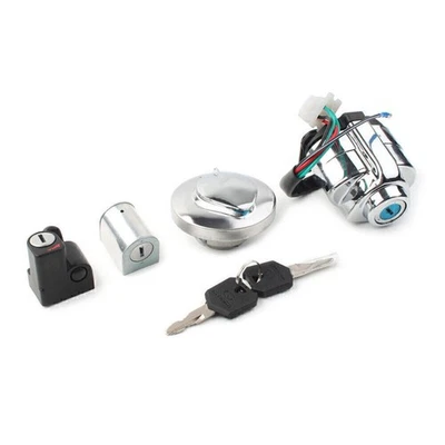 Ignition Switch Fuel Gas Cap Seat Helmet Lock Set For Honda VTX1300C w/ 2x Keys - Image 1 of 4