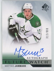 2015-16 SP AUTHENTIC Mattias Janmark FUTURE WATCH AUTO RC ROOKIE /999 - Picture 1 of 2