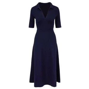 Gabriela Hearst Bourgeois marineblaues Strick-Polokleid $ 1.390 Wolle-Kaschmir-Mischung - Bild 1 von 9