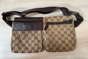 Auth GUCCI GG Waist Pouch shoulder Bumbag Belt Bag Fanny Pack Vintage VGC - Bild 1 von 7