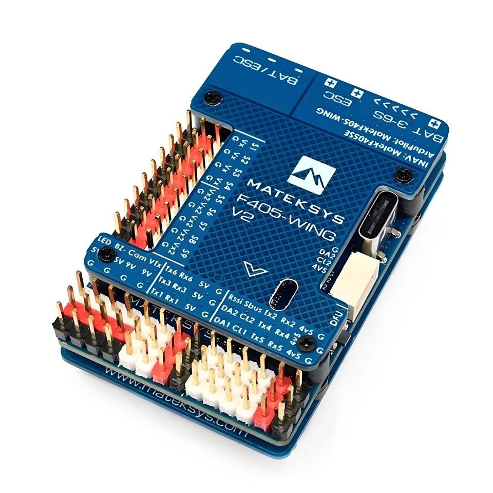 Контроллер полета Matek F405 Wing V2 экранное меню черный ящик для радиоуправляемого самолета дрона 3-6S - Изображение 1 из 4