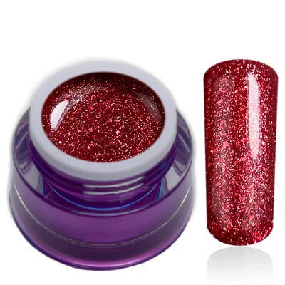 Chrome Glitter Farbgel Rot Red Glitzer LED UV-Gel Nailart Nagel Design Colorgel - Bild 1 von 3