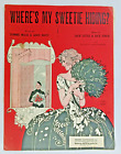 Vintage Sheet Music-1924-Where's My Sweetie Hiding? Barbelle-Ukulele-Piano-Vocal