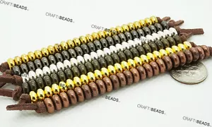 7 mm Rondelle 3 mm großes Loch Europäisches Messing Metall Perlen Silber Gold Kupfer Bronze - Bild 1 von 9