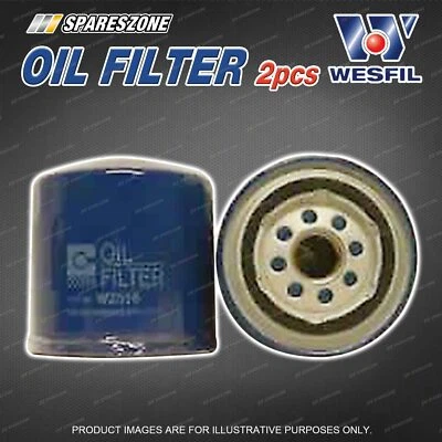 2 Wesfil Oil Filters for Ford Falcon FPV F6 GT Pursuit Territory BA BF Cougar SW - image 1 of 2