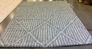 AQUA / GREY 8'-0" x 10'-0" Flaw in Rug, Reduced Price 1172674504 CY8392-37121-8 - Picture 1 of 4