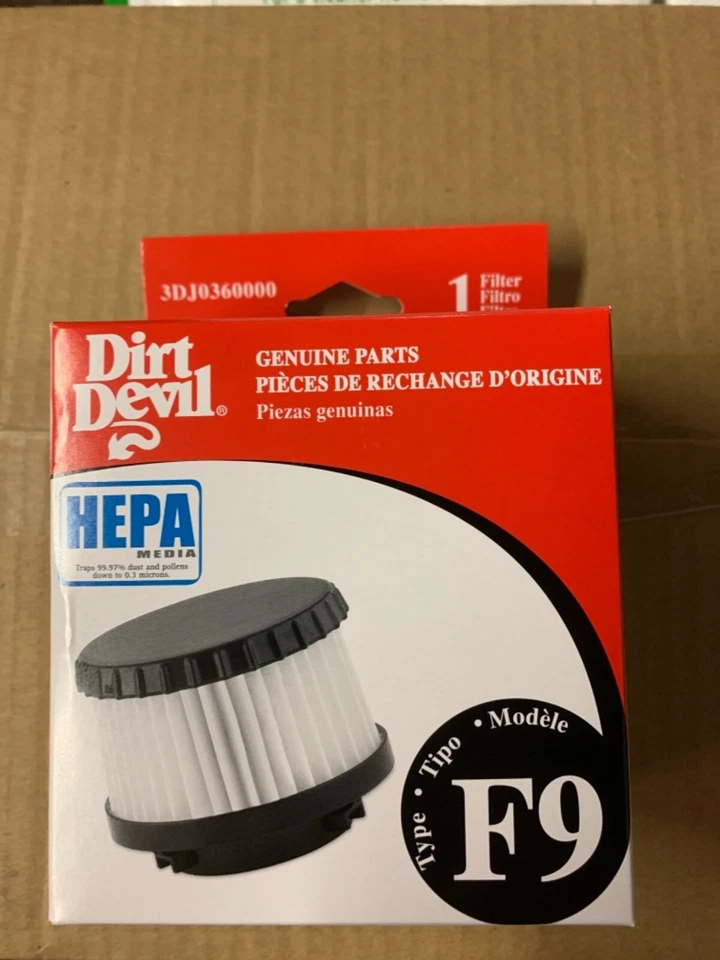 2pk Genuine Dirt Devil Type F9 HEPA Filter for Classic Hand VAC Part 3DJ0360000