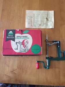Vintage White Mountain Apple Parer Corer & Slicer Original Box W Instructions - Picture 1 of 8