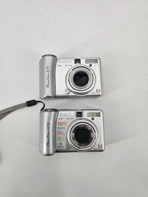 Lot Of 2 Canon PowerShot A75 3.2MP Digital Camera ( For Parts ) - Image 1 of 4