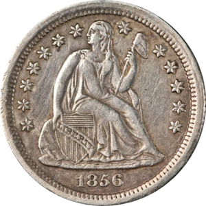 1856-O Seated Liberty Dime Nice AU Details Nice Eye Appeal Nice Strike - Picture 1 of 2