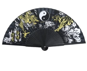 NEW good 陰陽扇子 Japanese Sensu Fan "Yin Yang Dragon Tiger"日本扇子/direct from Japan - Picture 1 of 8