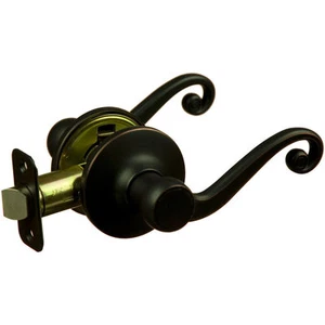Palanca de pomo de puerta de paso de bronce frotado con aceite de Hannover (salón y armario) - Imagen 1 de 1
