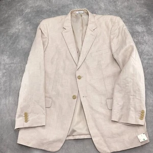 Concepts by Claiborne Blazer Men 46-48 XLarge Beige Classic Career Linen NWT - Picture 1 of 15