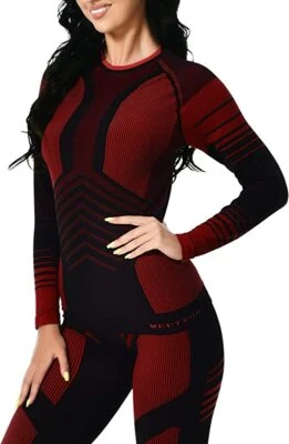 Conjunto de ropa interior térmica sin costuras forrada de vellón ultra suave para mujer Long Johns 2 piezas Foto 1 de 4