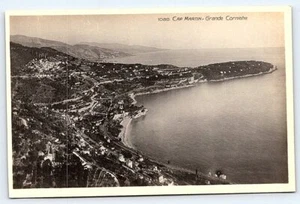 antigua Francia RPPC Postal Gorra Martin - Grande Corniche. Riviera J Gilletta francesa - Imagen 1 de 2
