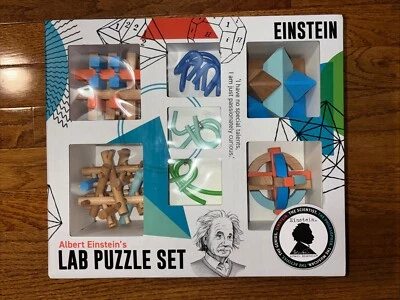 Einstein's Lab Professor Puzzle Great Minds 7 Puzzle Set New Sealed Brain Teaser - Image 1 of 2