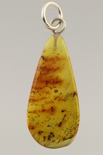 Swarm of 9 Fossil Insect MIDGES Genuine BALTIC AMBER Silver Pendant 0.5g 80802-7