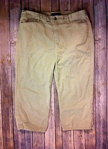 LRL LAUREN RALPH LAUREN Womens Knaki Beige 100% Cotton Capris Cropped Pants 12 - Picture 1 of 3