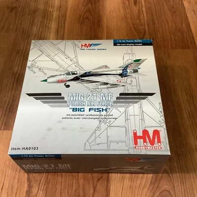HM HOBBY MASTER HA 0103 MIG-21 MF POLACO FUERZA AÉREA BIG FISH AVIÓN NUEVO EN CAJA 1/72 Foto 1 de 4