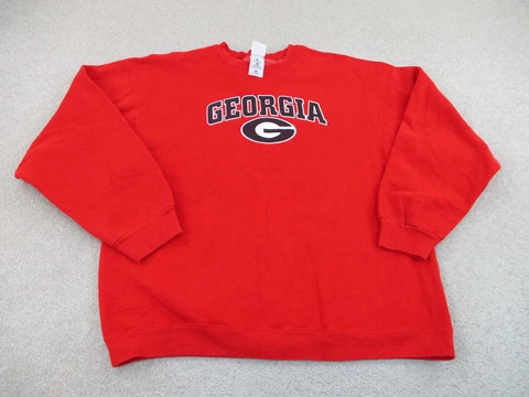 Georgia Bulldogs Sweater Adult Extra Large Red Black Football Sweatshirt Men * Cover