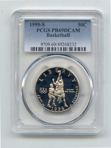 1995-S XXVI Olympics Basketball Clad Commemorative Half Dollar (PR69DCAM) PCGS