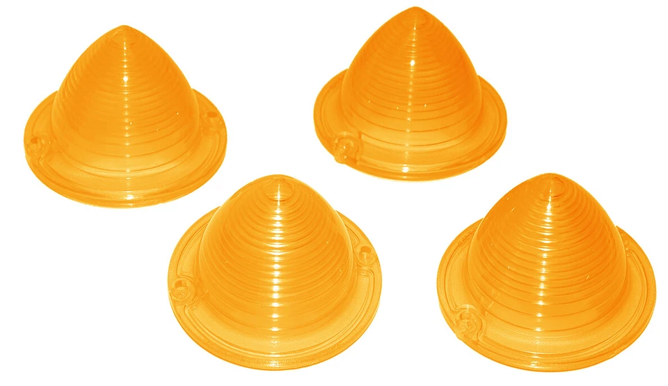 1958 CHEVROLET FULL SIZE PASS CAR BELAIR IMPALA BISCAYNE PARK LIGHT LENSES AMBER - Image 1 of 1