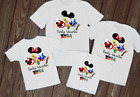 Matching family t-shirts Disney vacation 2024 travel holiday white his and hers