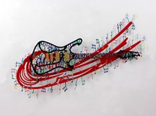 Patricia Govezensky - Original Painting on Cutout Steel - "Rock 'N' Roll"