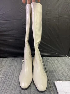 Journee Collection Tall White Boots. Size 12 - Picture 1 of 6