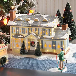 LED Light Up Snow Covered Christmas House Village Scene Xmas Decor Secret Fairy - Picture 1 of 22