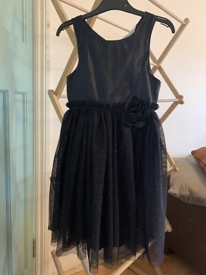 H&M Girls Navy Blue Sparkly Party Dress - Size 8-9yrs - BNWOT - Image 1 of 4
