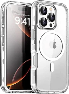 Para iPhone 16/16 Pro/16 Plus/16 Pro Max Antigolpes Transparente con Estuche Mag Safe - Imagen 1 de 8
