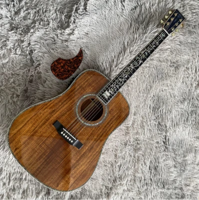 Handmade D45 Acoustic Electric Guitar Full Koa Real Abalone Inlay Free Shipping - Image 1 of 4