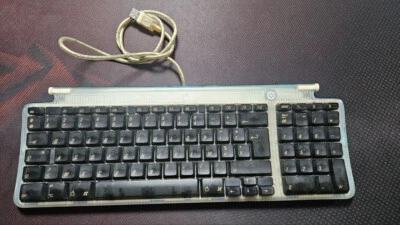 Apple USB tastiera QZERTY Modello M2452 anni 1999 blu Vintage FUNZIONANTE - Immagine 1 di 4