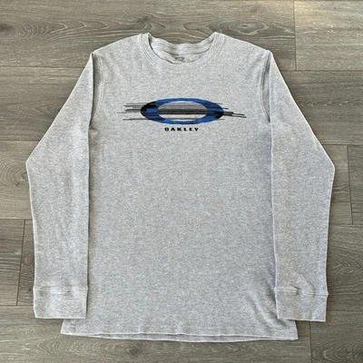 Vintage Y2K Oakley Long Sleeve Thermal Shirt Men’s Large Grey Waffle Knit 2000s - Image 1 of 4