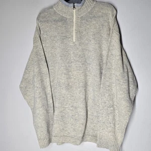 NWT Woolrich Wool  1/2  Zip Fleece Pullover Sweater Mens 2XL XXL British Tan - Picture 1 of 6
