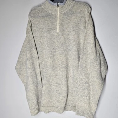 NWT Woolrich Wool  1/2  Zip Fleece Pullover Sweater Mens 2XL XXL British Tan - Image 1 of 4