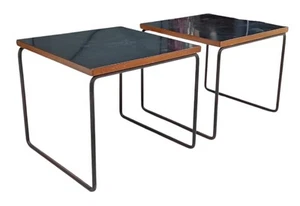 Paire Anciennes Tables Volantes Pierre Guariche Pour Steiner Design Années 1950 - Bild 1 von 14