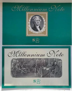 1995 2000 Serial  Star Two Dollar $2 Federal Reserve Millennium Note - Picture 1 of 3