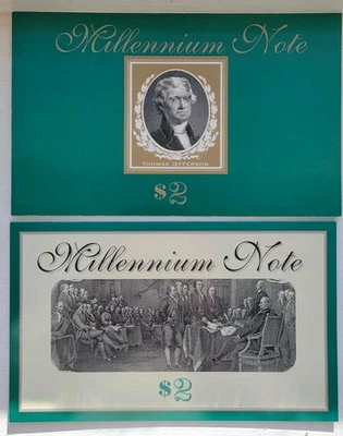 1995 2000 Serial  Star Two Dollar $2 Federal Reserve Millennium Note - Image 1 of 3