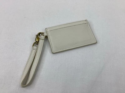 "Correa de muñeca blanca de cuero genuino portatarjetas FOSSIL W4"" X H2,5""" Foto 1 de 3