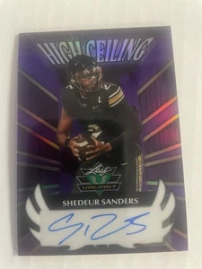 Lijadoras Shedeur 2024 Leaf Eclectic RC techo alto púrpura autógrafos marrones #3/6 - Imagen 1 de 2