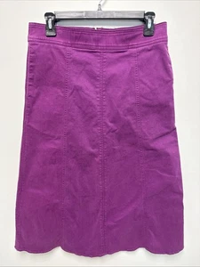 Vintage Koret fuchsia lila Denim Maxirock Damengröße 06P Glam Festival Herbst - Bild 1 von 7
