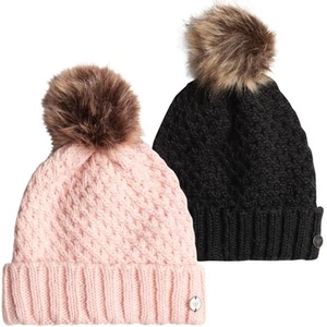 Roxy Mujer Blizzard Puño Gorro Bobble Sombrero Pom Pom Vellón Forrado Cable Tejido - Imagen 1 de 11