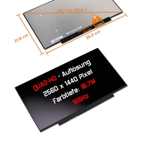 15,6" LED Display matt passend für Acer KL.1560E.029 IPS 165Hz 2560x1440 WQHD - Bild 1 von 1