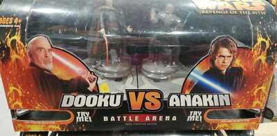 STAR WARS HASBRO DOOKU Vs ANAKIN REVENGE OF THE SITH BATTLE ARENA MINT IN BOX - Immagine 1 di 2